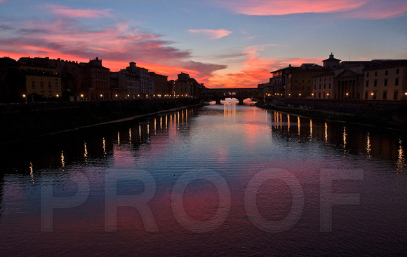 Sunset along the Arno